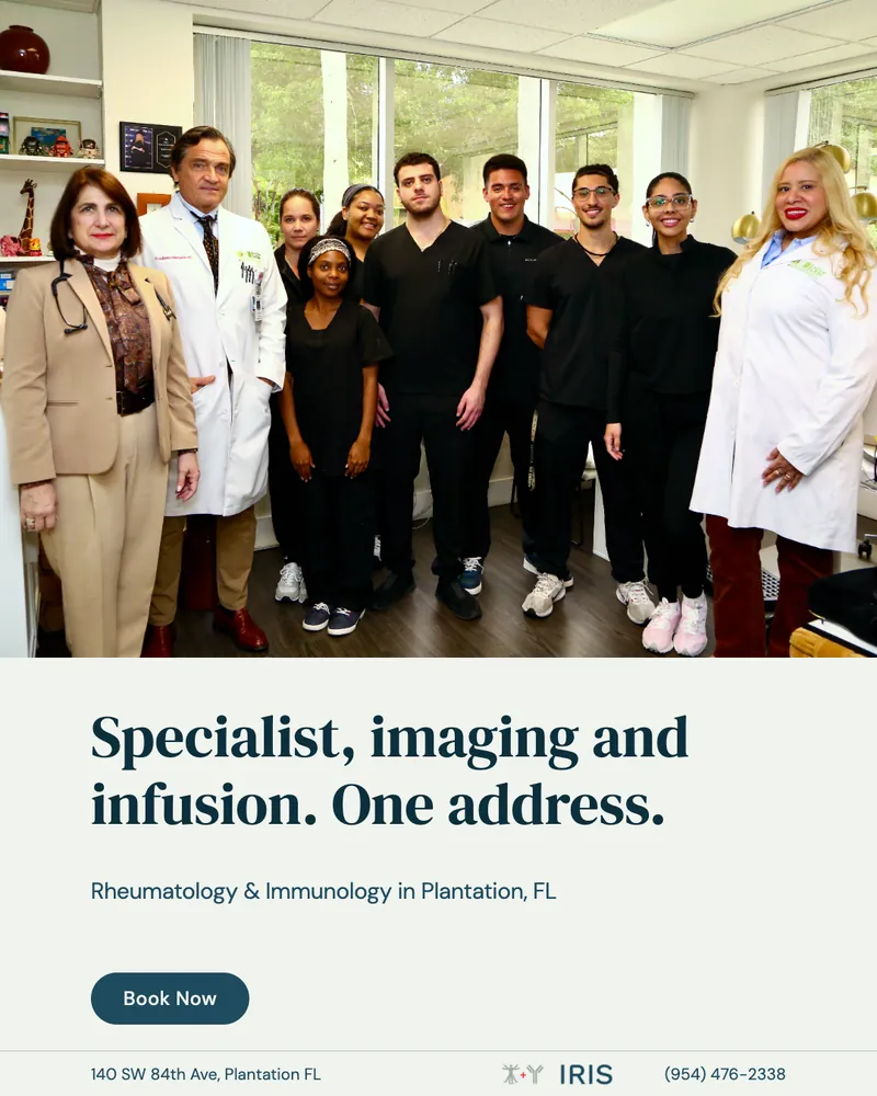 Anuncio de Meta Ads para IRIS Rheumatology: 