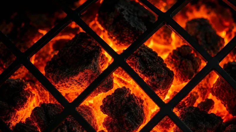 Pieza de contenido generada con IA: brasas y fuego sobre parrilla