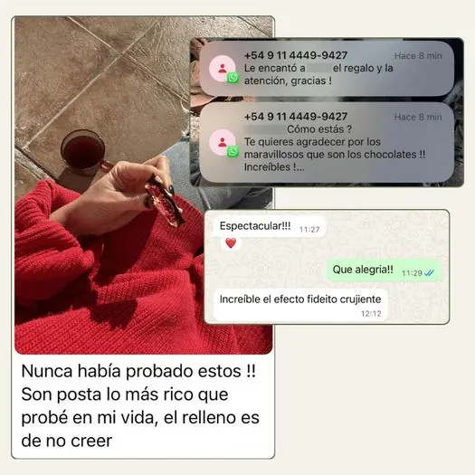 Capturas de mensajes de WhatsApp de clientes de RAWvolución