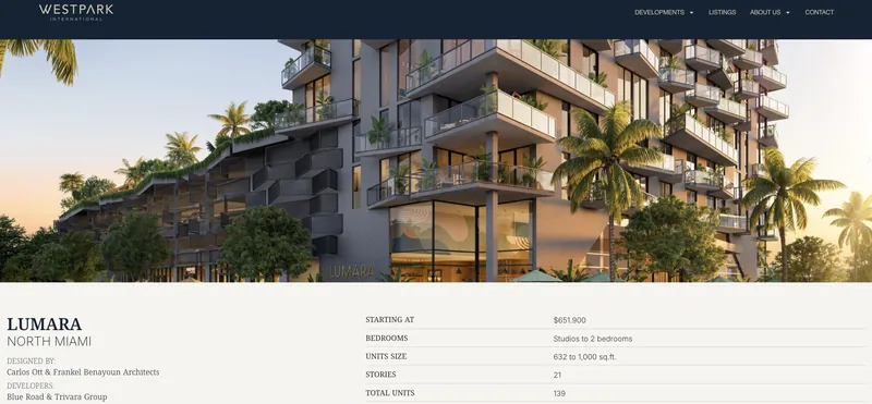 Sitio web de WestPark International desarrollado por SkyRocket Media, agencia de marketing digital en Buenos Aires y Miami