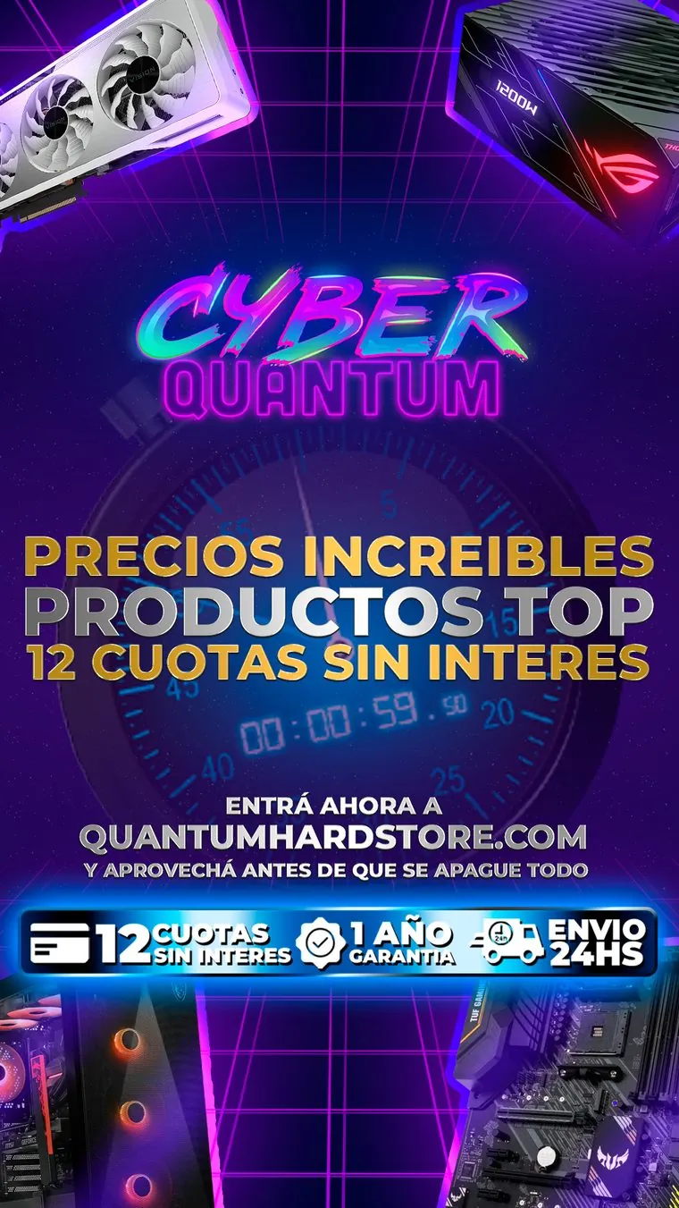 Story de Instagram para el Cyber de Quantum Hardstore